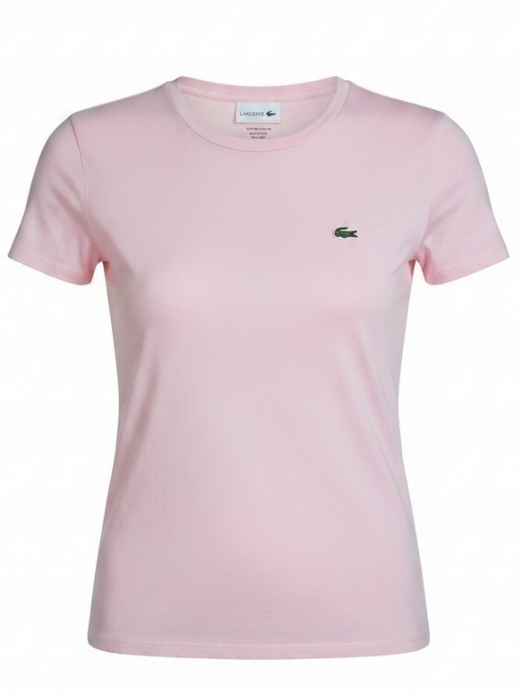 Lacoste Light Pink Shortsleeve T-Shirt. Women's Size: Medium. Regular Fit.